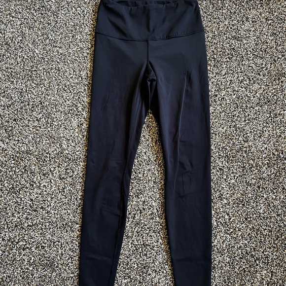 Black High-Rise Full-Length Leggings with Stretchy Fabric - Picture 1 of 5